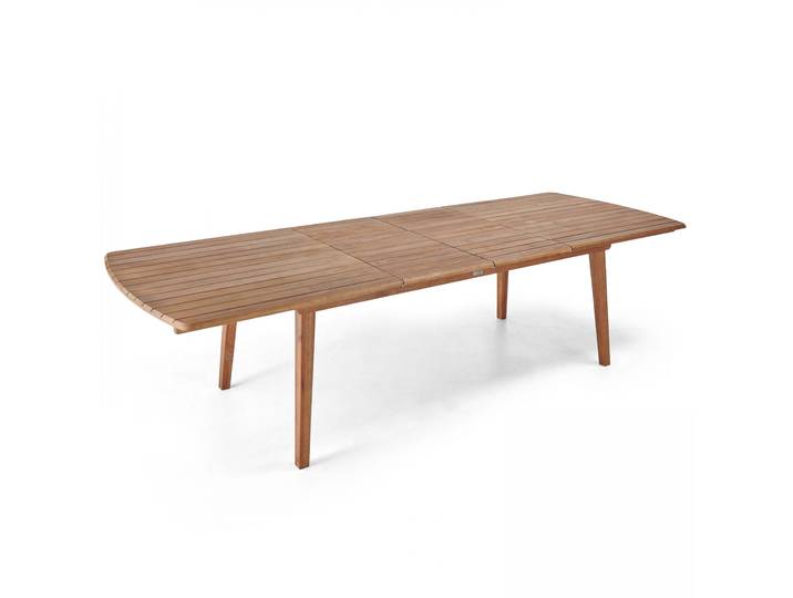 Oviala - Table de jardin extensible en bois d'eucalyptus 8 à 14 personnes 200/300x110 cm