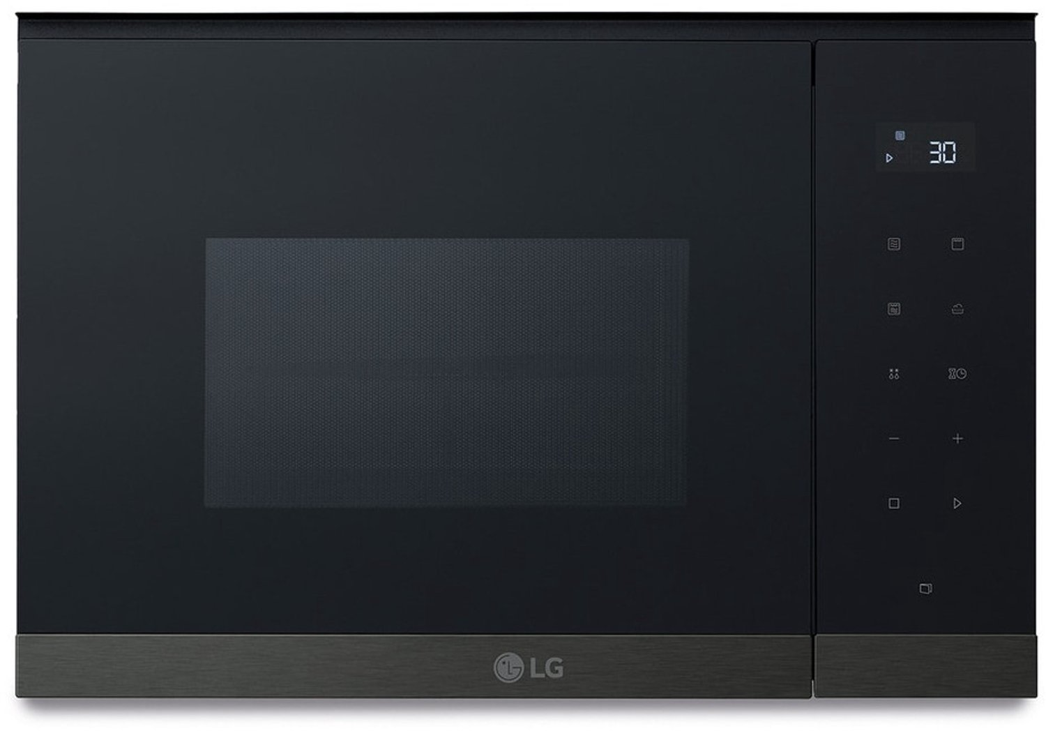 LG MG7Z2593B microondas Negro, Acero inoxidable Microondas con grill Integrado 25 L 900 W