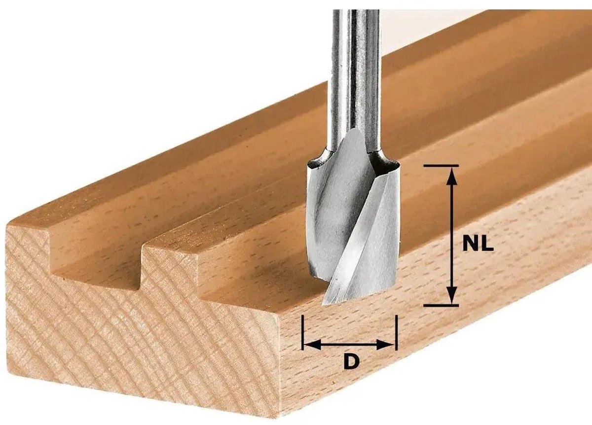 Festool 490950 Nutfräser Länge 57 mm Produktabmessung, Ø 18 mm Arbeits-Länge 25 mm Schaftdurchmesser 8 mm