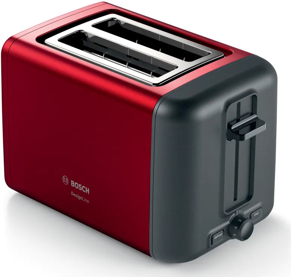Bosch Haushalt TAT3P424DE Toaster mit eingebautem Brötchenaufsatz Rot