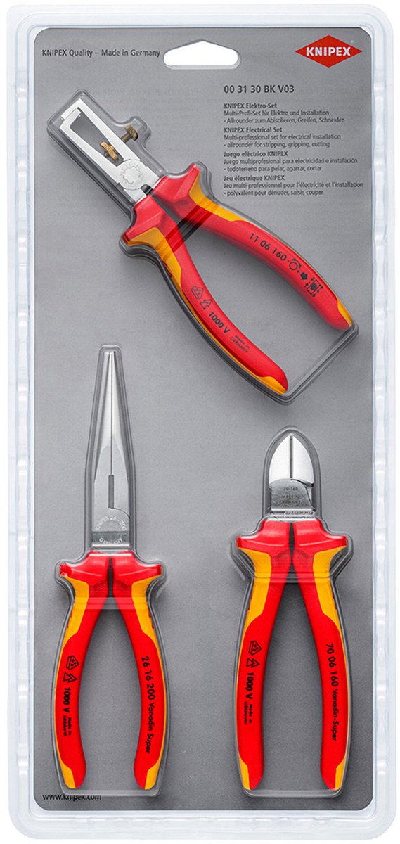 Knipex 00 31 30 BK V03 Zangen-Set