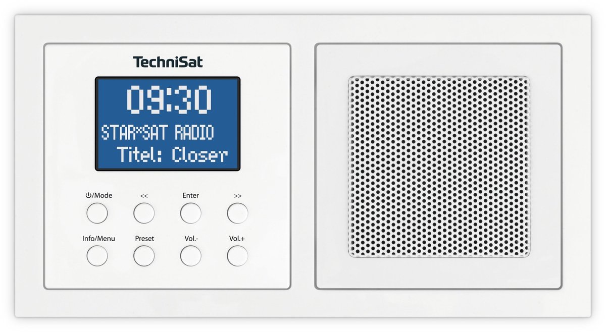 TechniSat UP 1 Unterbauradio DAB+, UKW Bluetooth® Weiß
