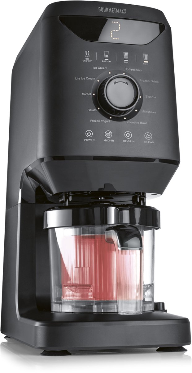 GourmetMaxx GOURMETmaxx Eismaschine 800W schwarz 2x 500ml Eismaschine 500 ml