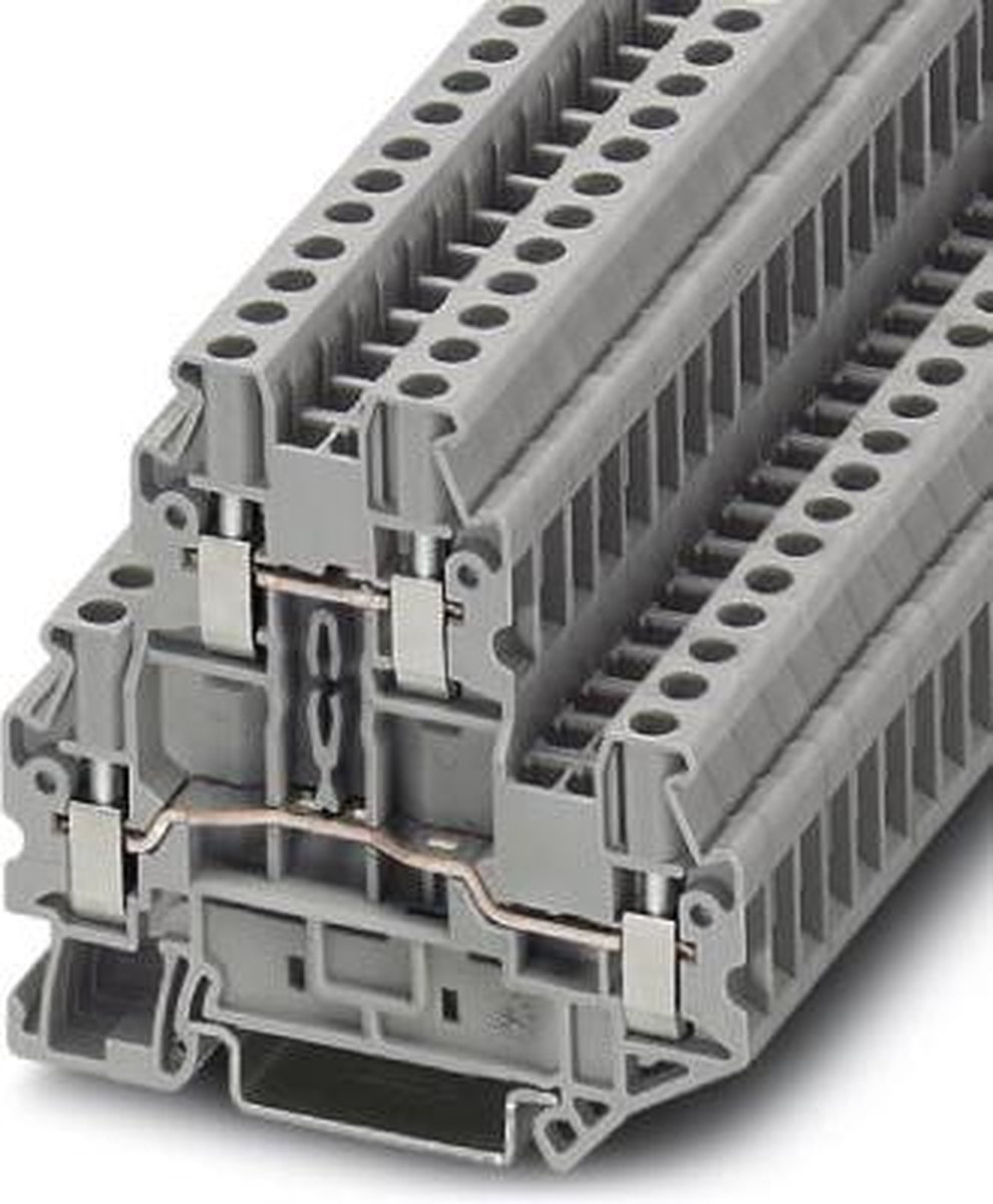 Phoenix Contact 3044636 Doppelstockklemme 5.2 mm Schrauben Grau 50 St. Piece