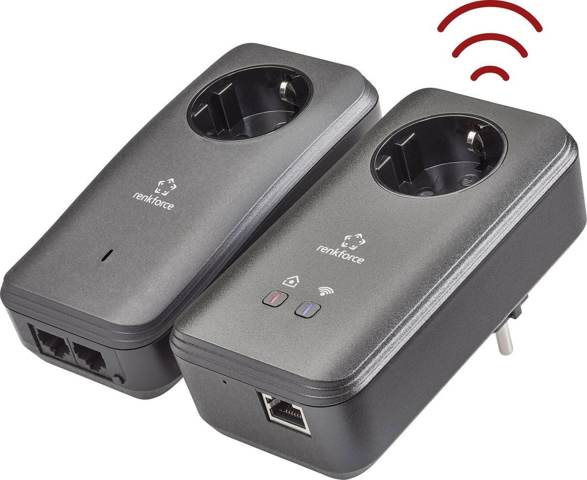 Renkforce PL600D WiFi Powerline WLAN Starter Kit RF-3385554 500 MBit/s