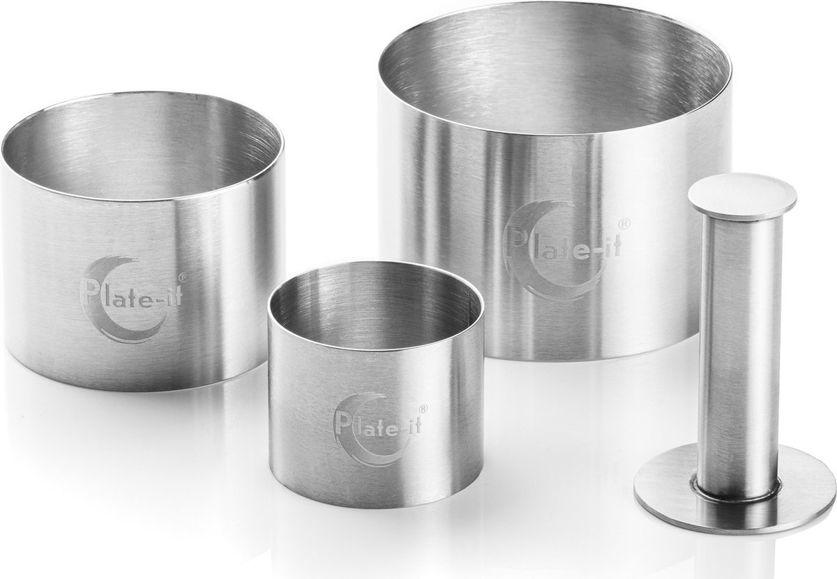Plate It Moldes para decoración Plate-it 4 piezas Acero