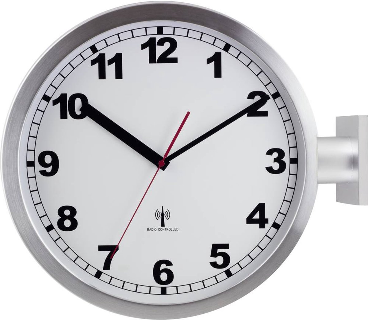 EUROTIME ET-51764-47 Funk Wanduhr 40 cm Aluminium