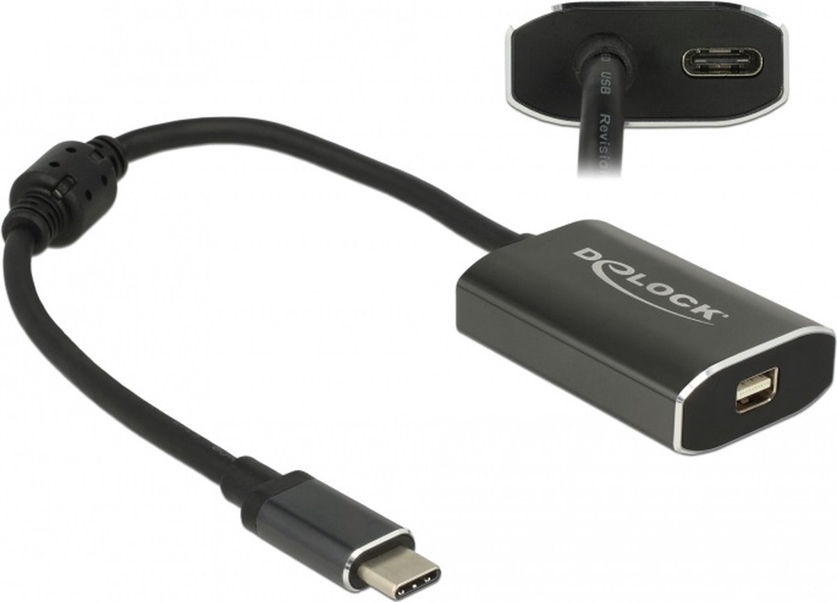 Delock USB 2.0 Adapter [1x USB-C® Stecker - 1x USB-C® Buchse (Power Delivery)] 62990 0.2 m