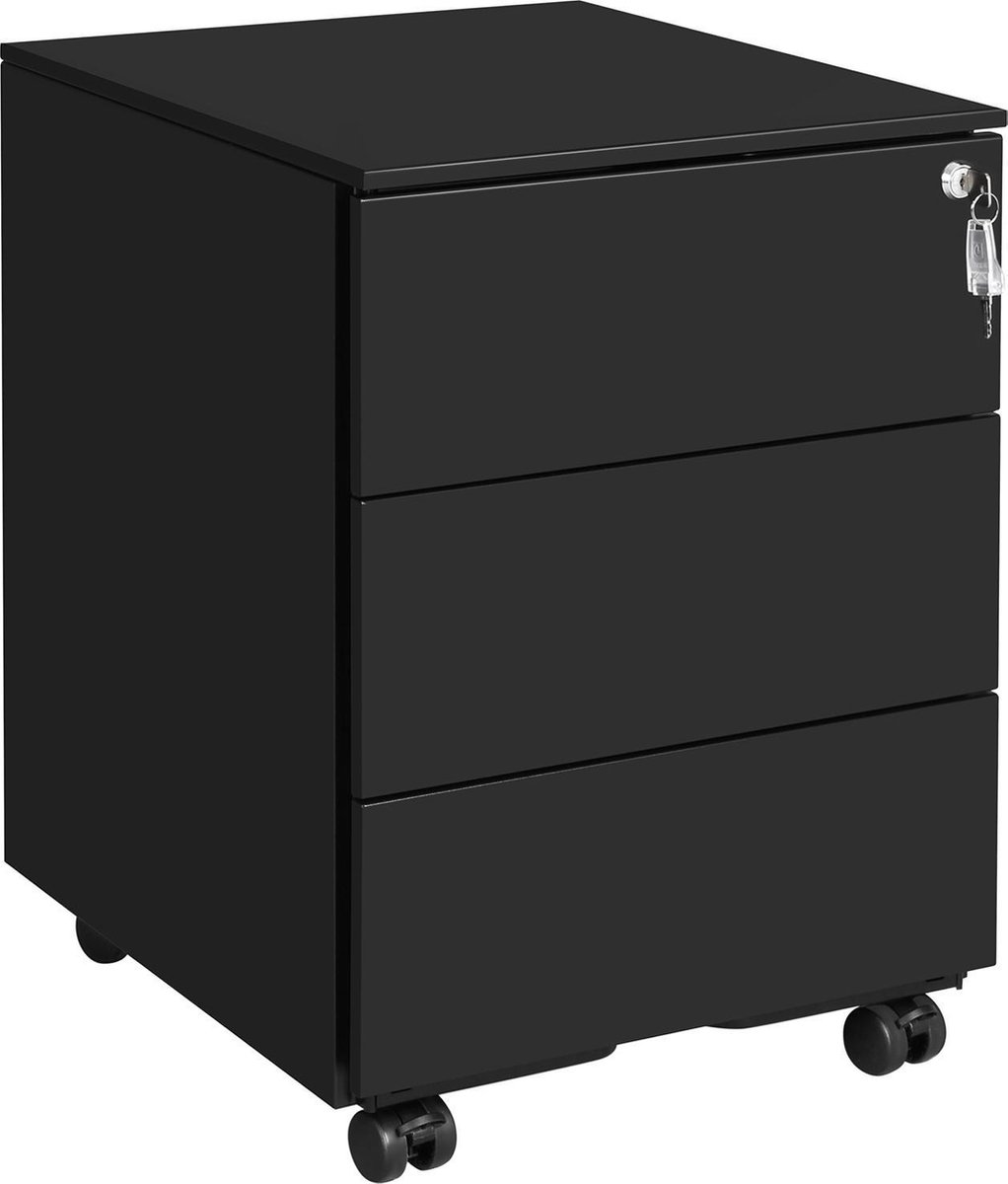 SONGMICS Schubladenschrank Schwarz 390 x 450 x 550 mm