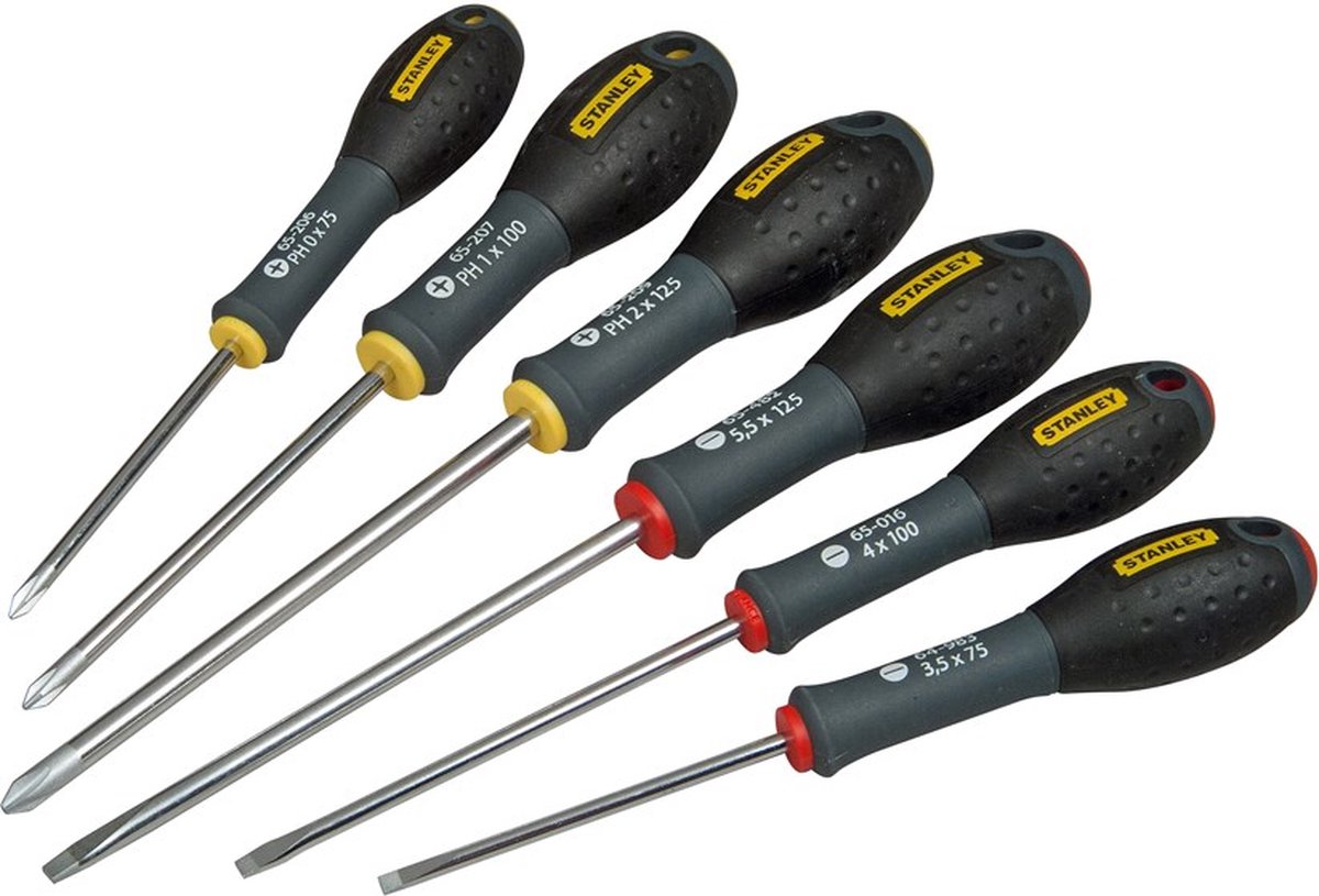 Stanley FATMAX Schraubendreher mit Softgriff, sandgestrahlt, CNC-präzisionsgefertigte Spitze FMHT0-62626