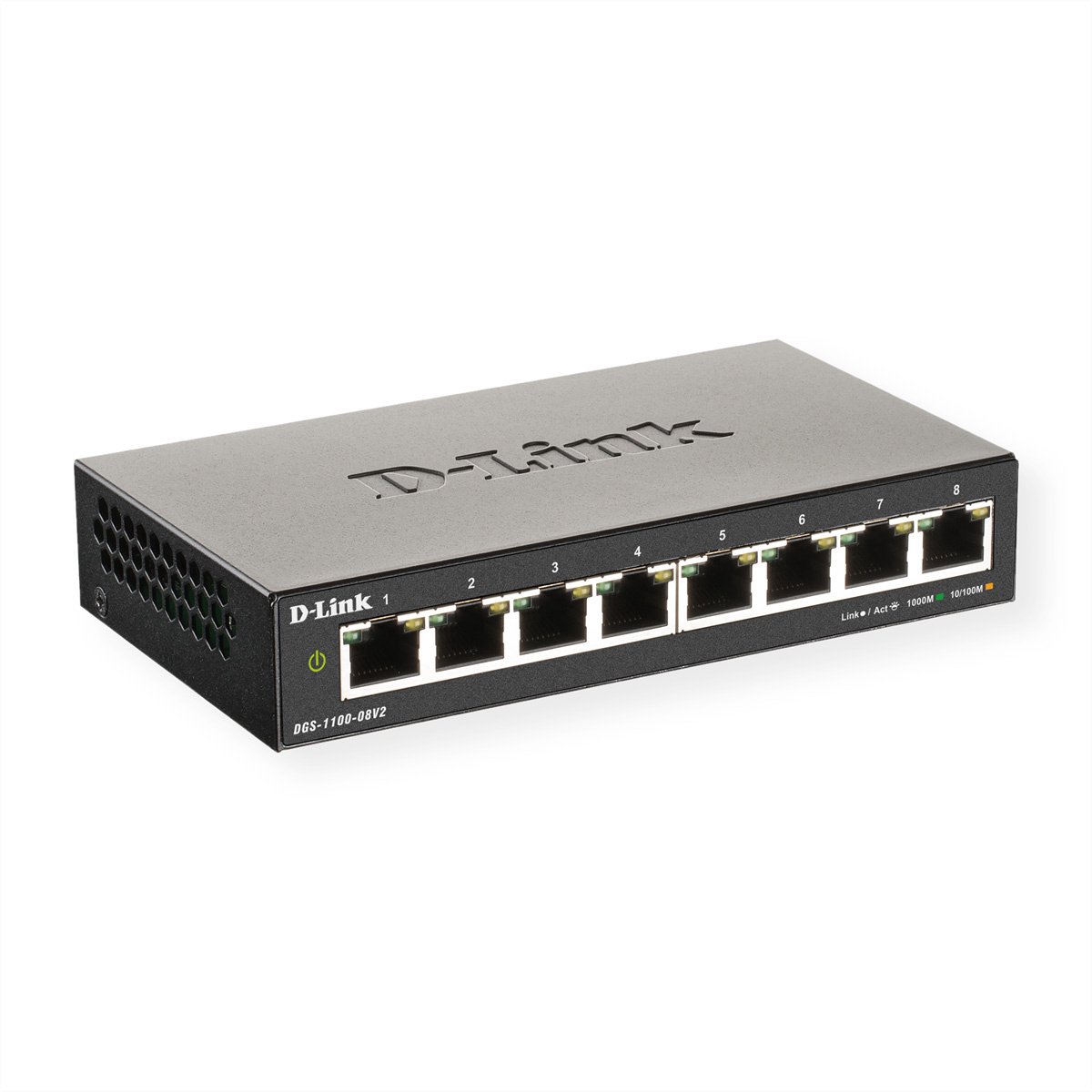 D-Link Ethernet Switch DGS-1100-08V2 Managed L2 Gigabit (10/100/1000) Schwarz