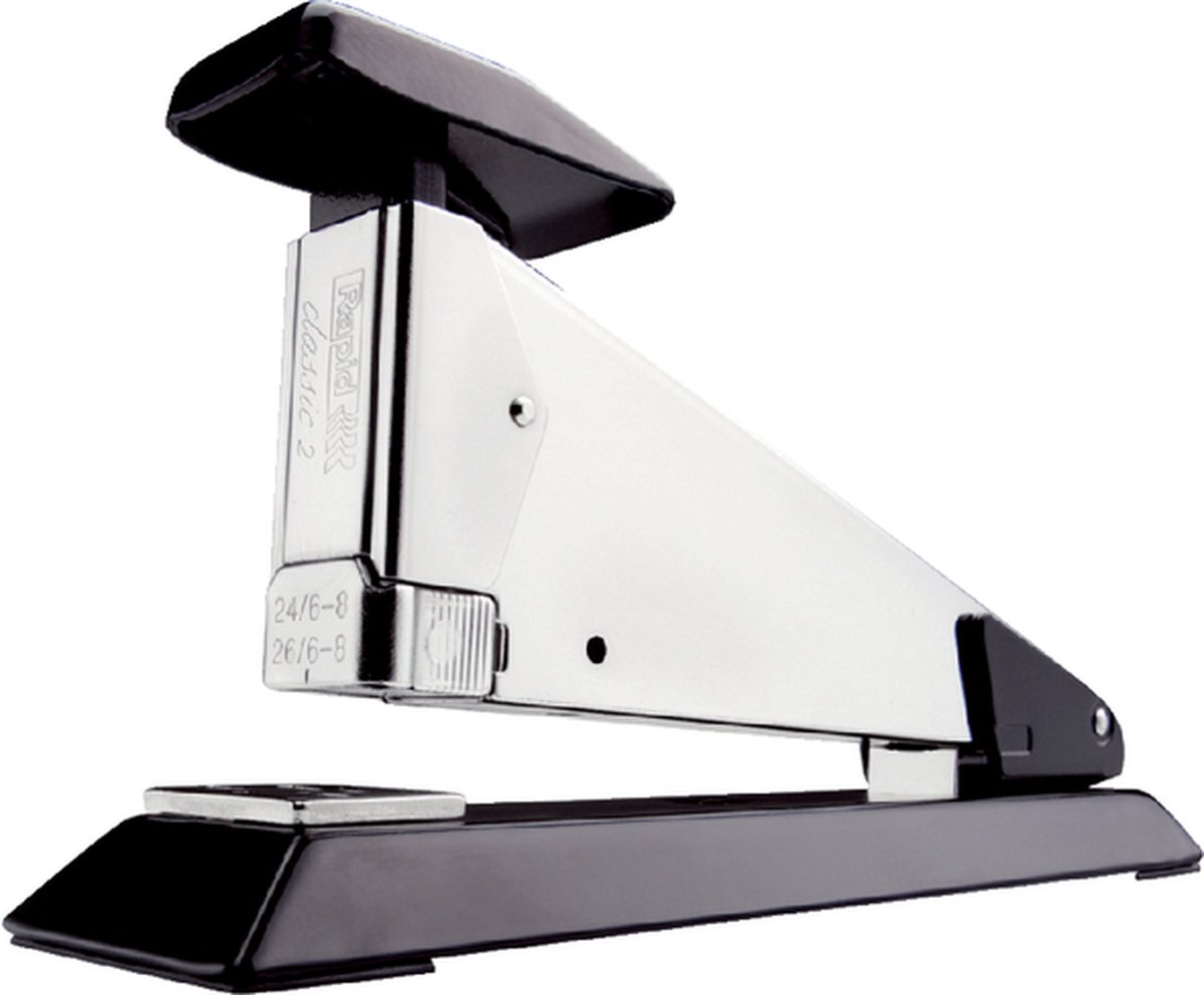 Rapid Retro Classic Blockheftgerät K2 Vollstreifen 50 Blatt Schwarz 24/6, 24/8+ Kunststoff, Metall