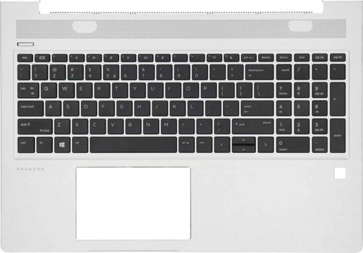 HP L45091-B31 Laptop Gehäuse-Unterteil + Tastatur Silber, Schwarz 1 St.
