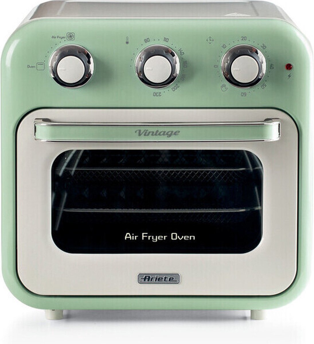 Ariete 4632/04 Mini-Backofen & Heißluftfritteuse Grillfunktion, Heißluft-Funktion, Kontrollleuchte, mit Dampfgarfunktion, mit Display, mit Grillspieß, mit