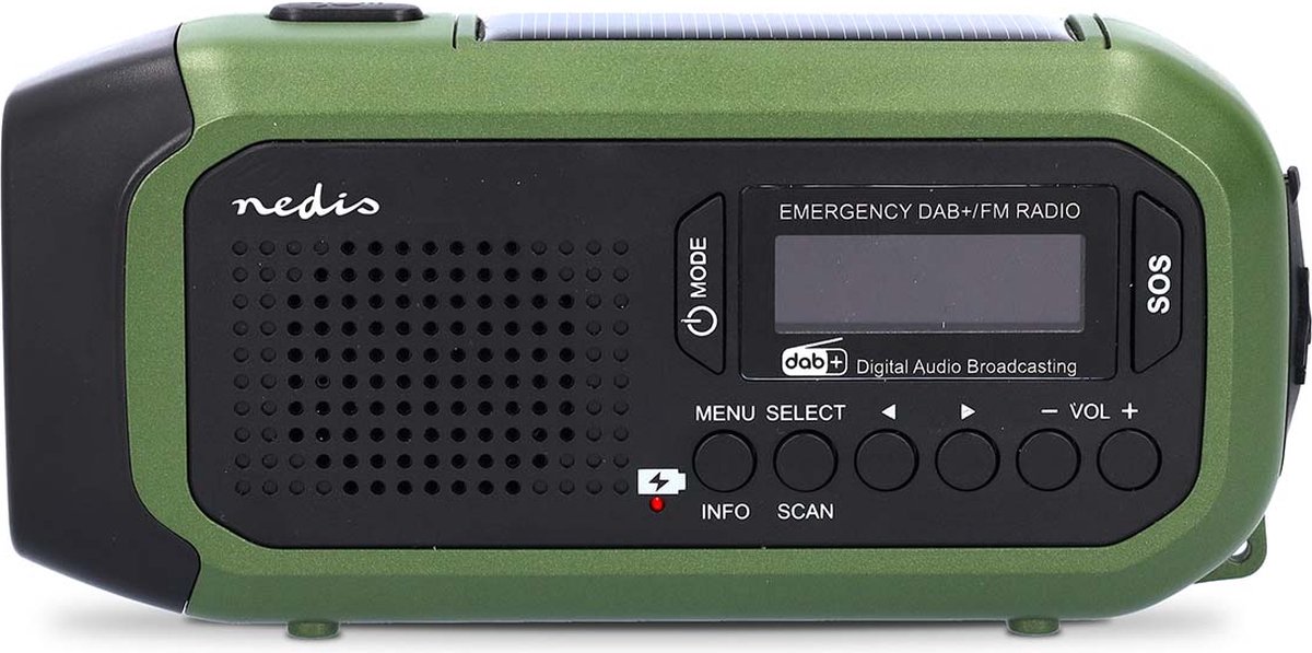 Nedis RDDBCR2000GN Notfallradio DAB+, UKW, FM Notfallradio, DAB+, UKW Grün, Schwarz