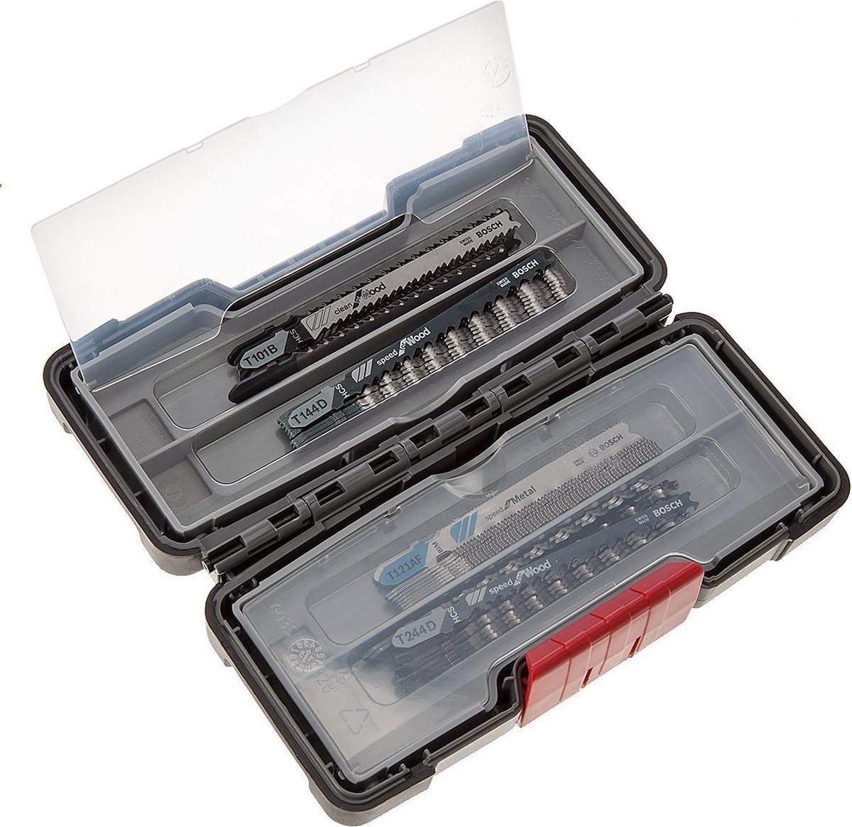 Bosch Accessories 2607010904 Stichsägeblatt-Set Wood and Metal, 40-teilig, Einnockenschaft 1 Set