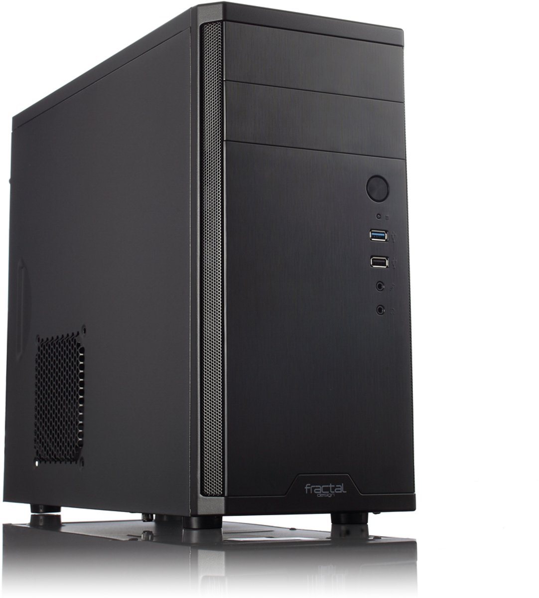 Fractal Design CORE 1100 Mini-Tower PC-Gehäuse Schwarz 1 vorinstallierter Lüfter