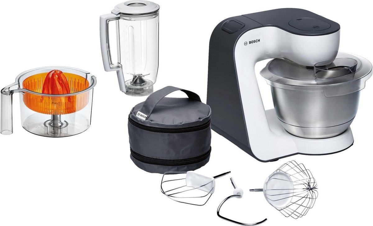 Bosch Haushalt Serie 4 Küchenmaschine 800 W Weiß, Anthrazit