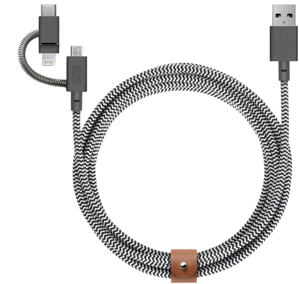 Native Union USB-C® Kabel USB 2.0 2 m BELT-ULC-ZEB-NP