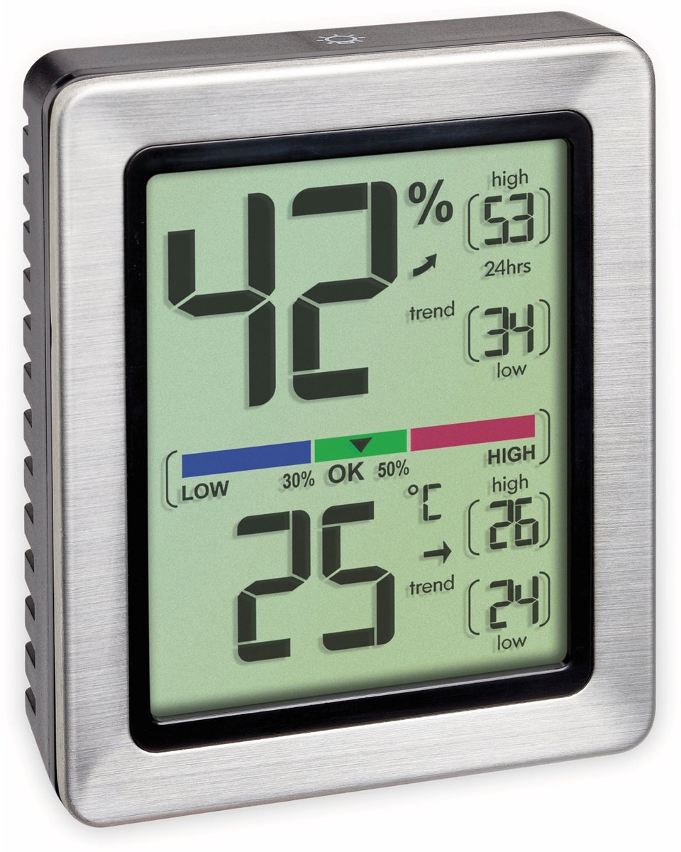 TFA Dostmann EXACTO Thermo-/Hygrometer Silber 30.5047.54.K