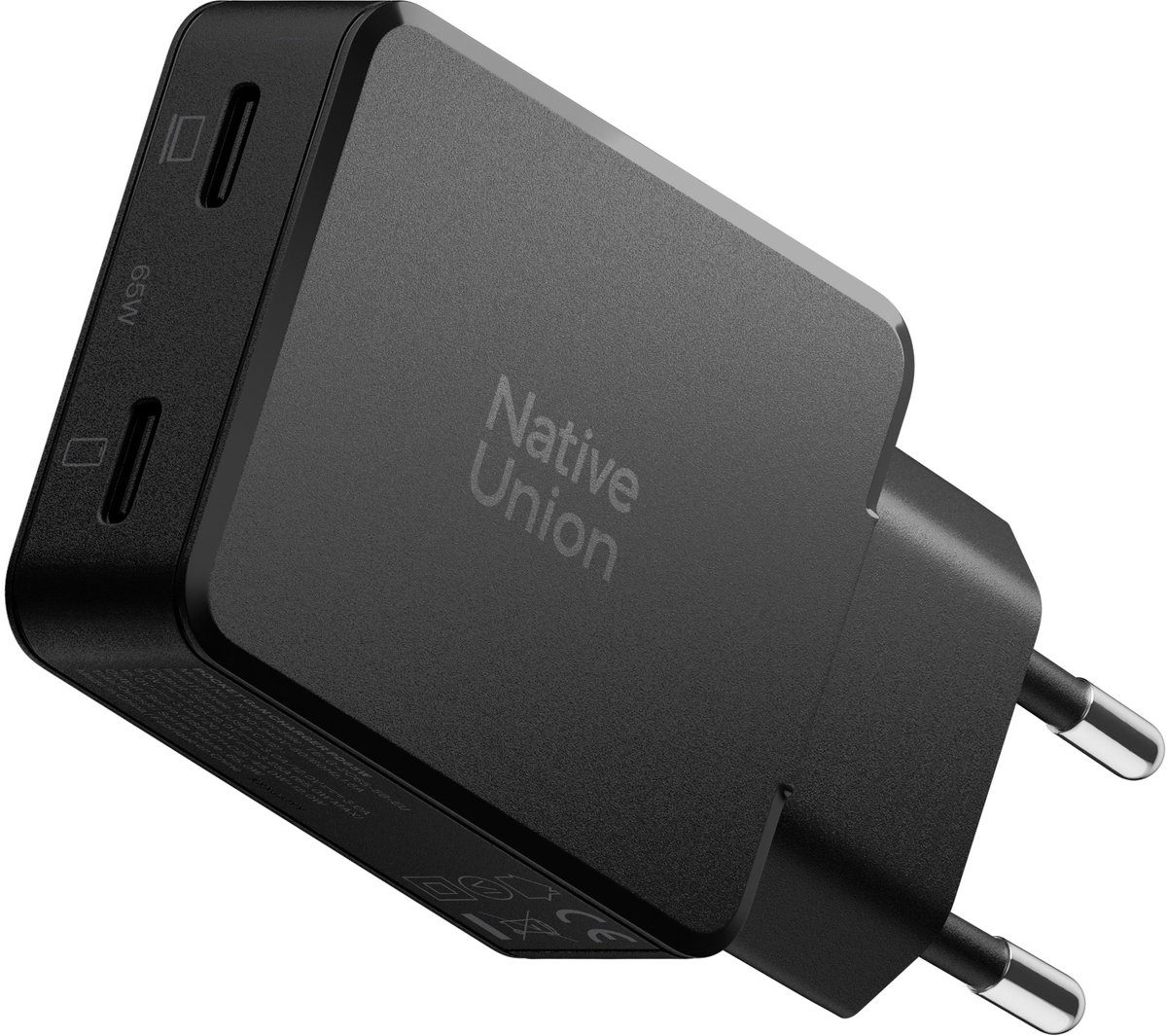 Native Union Native Union 65W USB-C Fast GaN Pocket C USB Ladegerät 65 W 2x USB-C® USB PD Schwarz Steckdose GaN