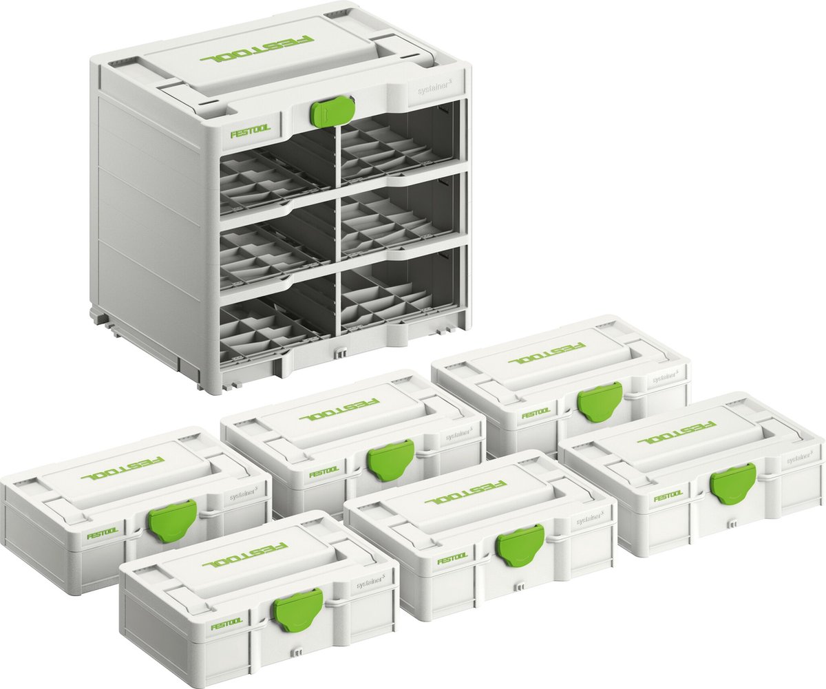 Festool SYS3-RK/6 M 337-Set Systainer Rack