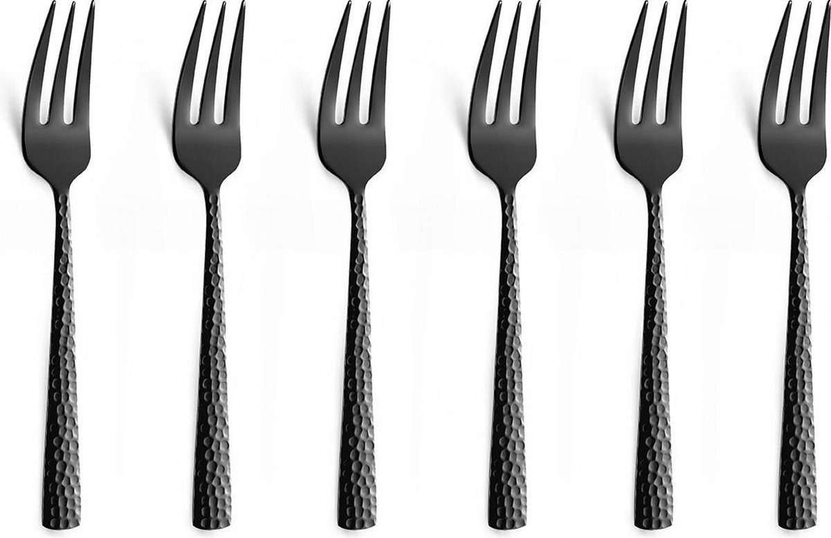 Amefa Tenedores de postre Felicity 15,6 cm 6-pack Negro