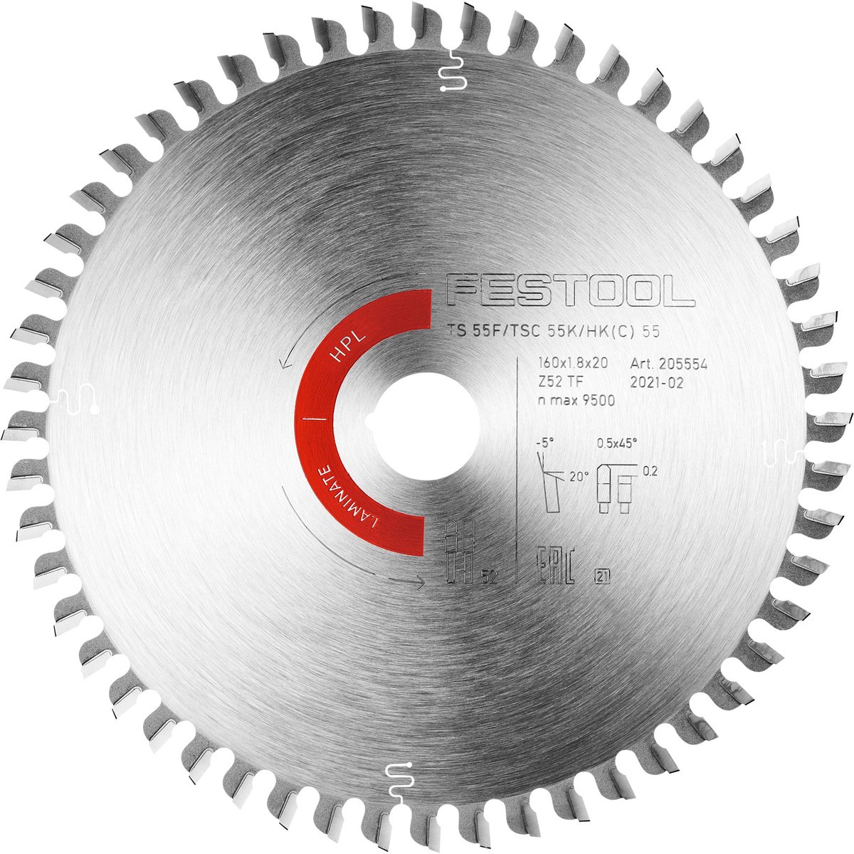 Festool TS55 F Laminate Circular Saw Blade 160mm