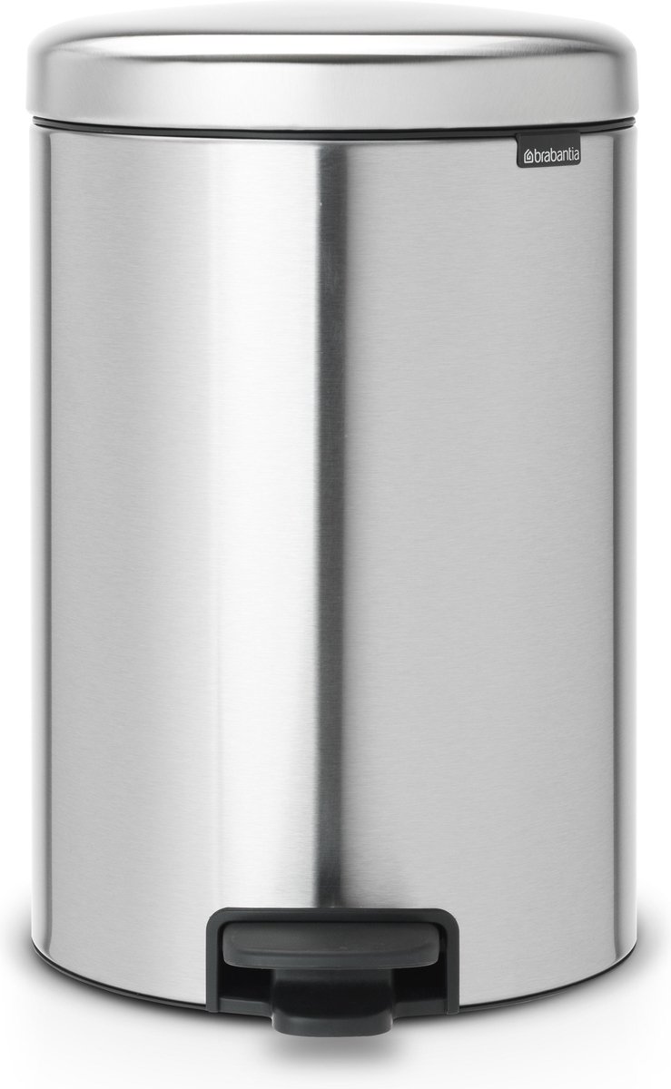 Brabantia Edelstahl Treteimer 20 L 29 (B) x 38 (T) x 46,7 (H) cm Silber