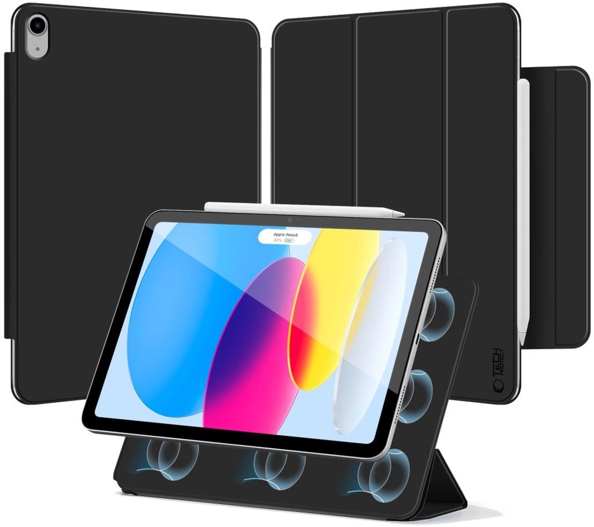 Tech-Protect Smartcase Magnetic Case for iPad 10.9" 2022 / iPad 11" 2025 - Black