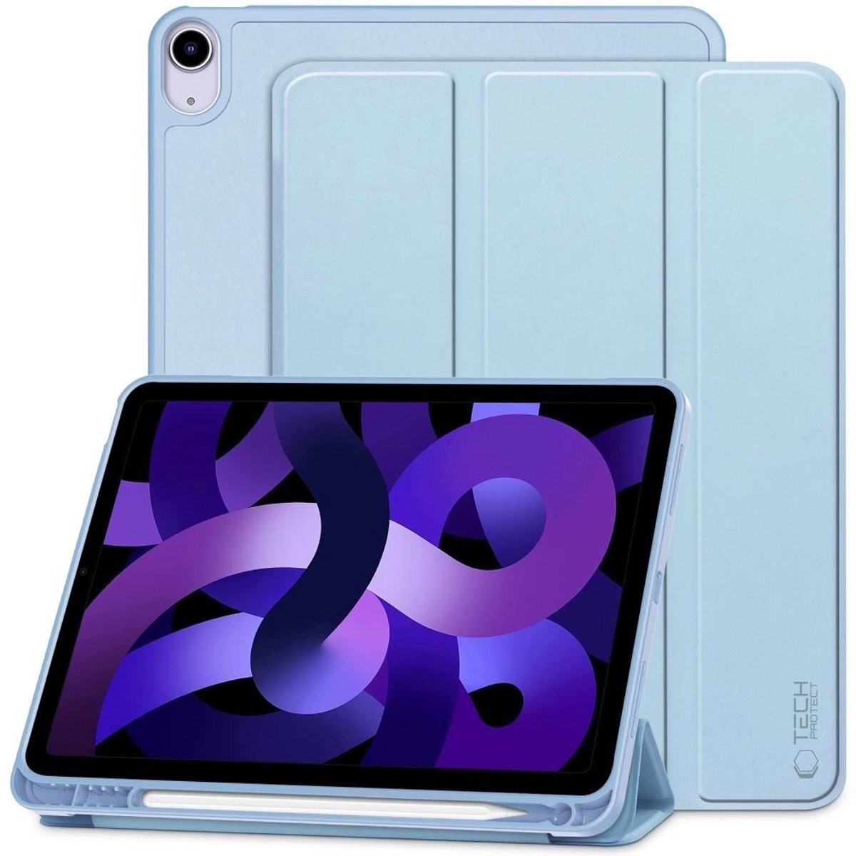 Tech-Protect SmartCase Pen for iPad Air 10.9" (2020/2022) / 11" (2024/2025/2026) - Cyan