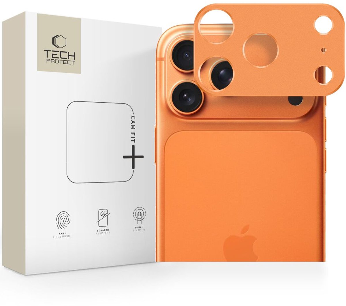 Tech-Protect Camalloy Fit+ Camera Cover for iPhone 17 Pro - Orange