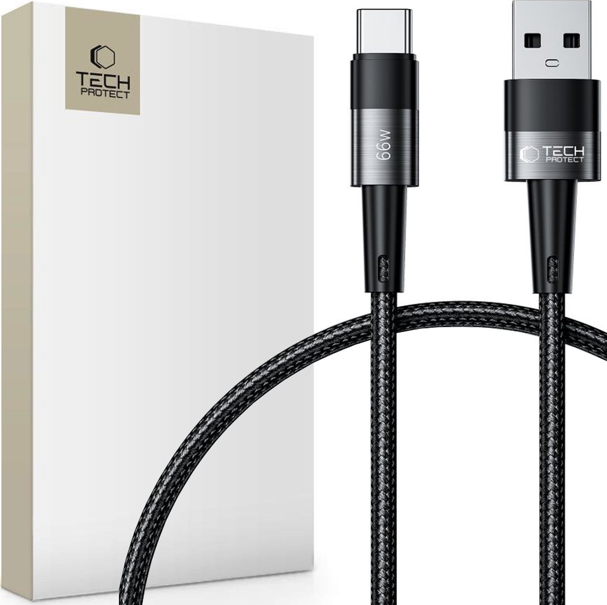 Tech-Protect UltraBoost USB-C / USB-A 66W 6A 0.5m Cable - Grey