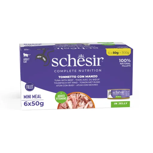 Schesir Multipack Nassfutter Mit Thunfisch Und Rindfleischfilets Für