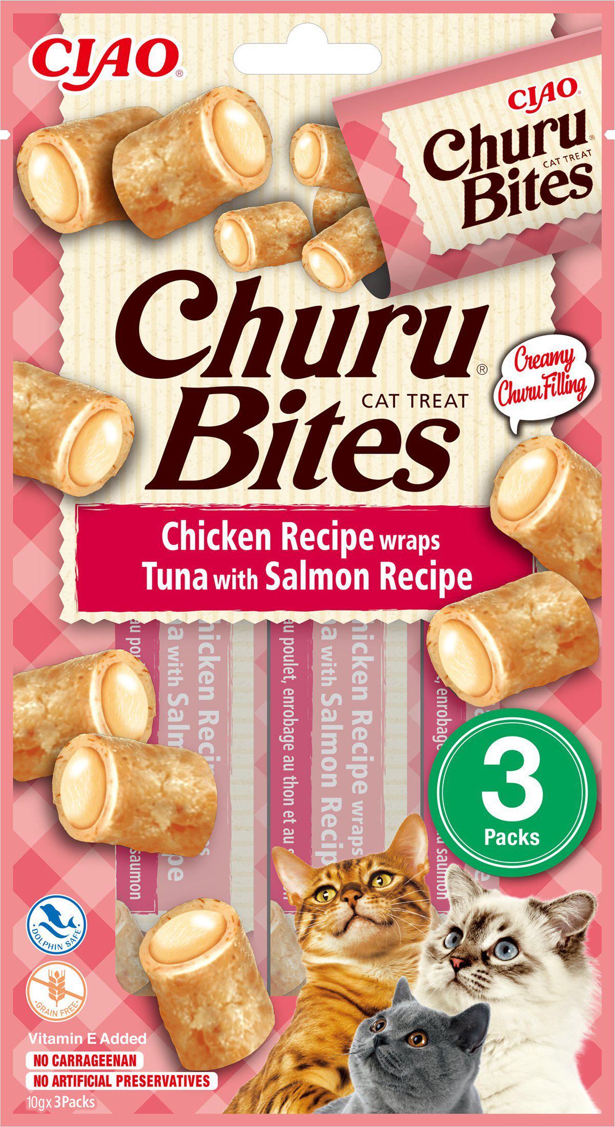 Inaba Churu Bites Thunfisch- Und Lachsrezept Für Katzen 3X10 Gr