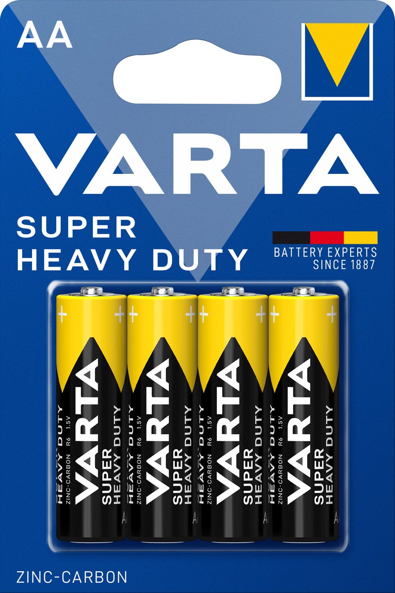 Varta Super Heavy Duty Battery AA â 4 Pcs