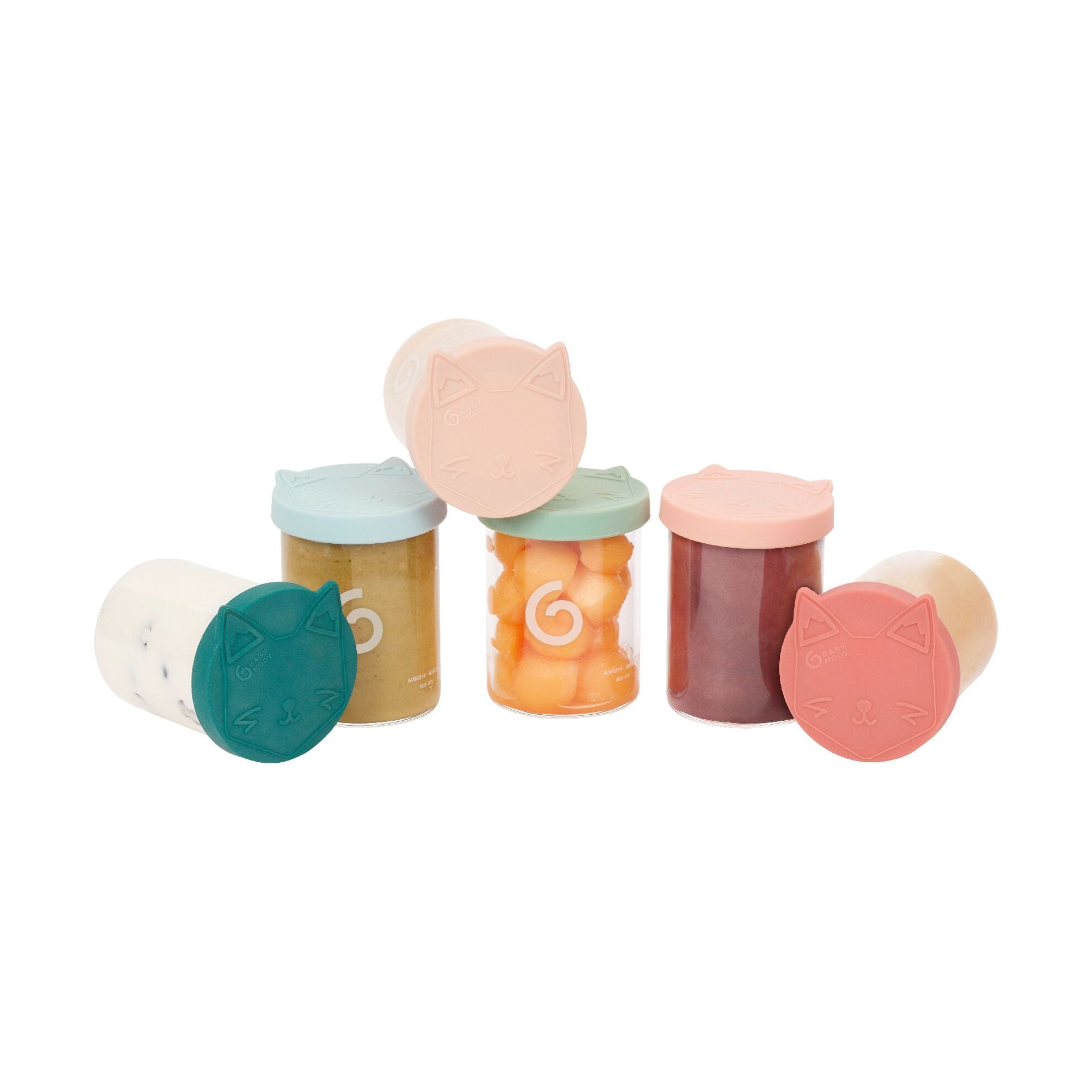 6er-Set Isy-Glasschalen, 6 x 250 ml, Babymoov