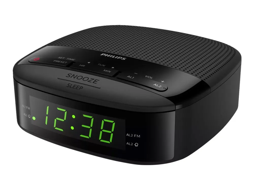 Philips - Radio Alarm Clock FM Digital TAR3205/12 – Schwarz