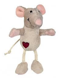 Trixie Beige Plüsch-Maus 11 Cm