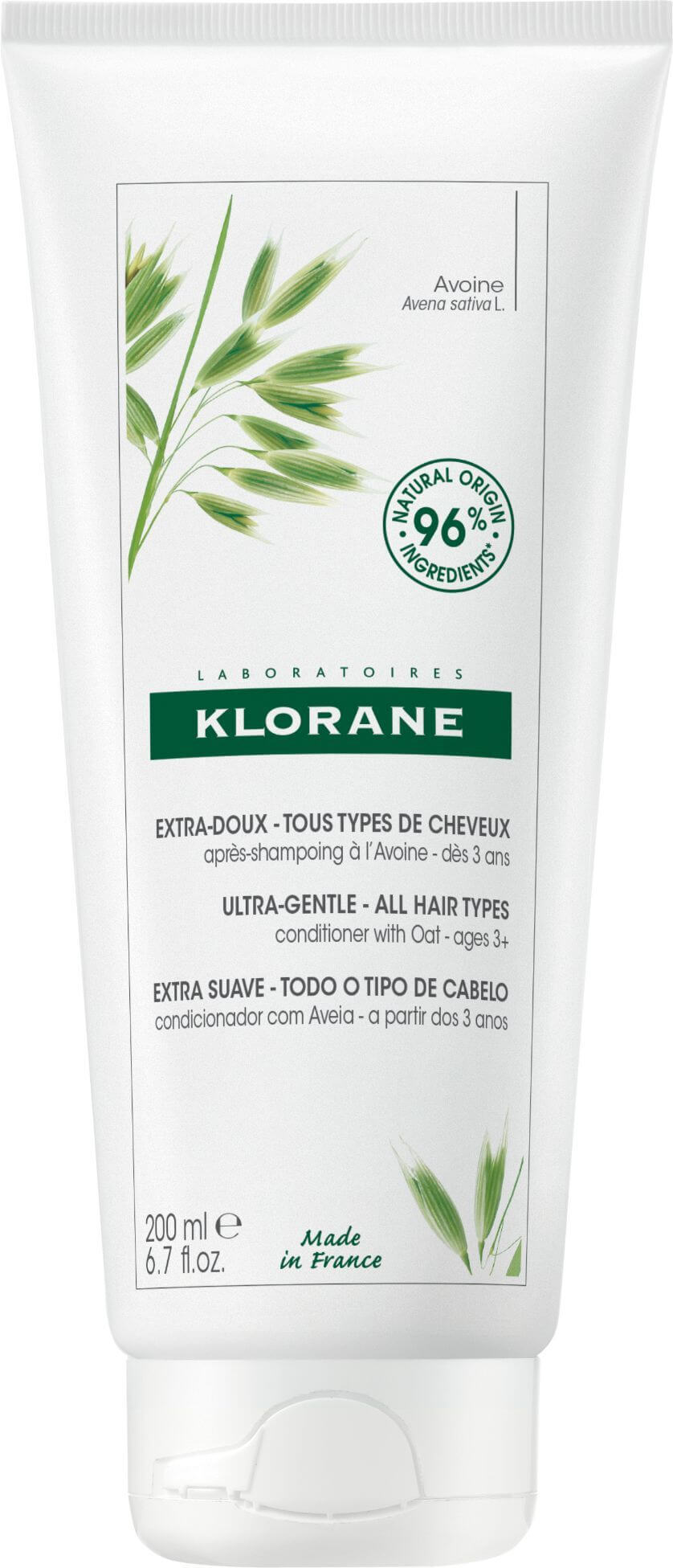 Klorane Ultra Gentle Oat Conditioner für alle Haartypen 200 ml