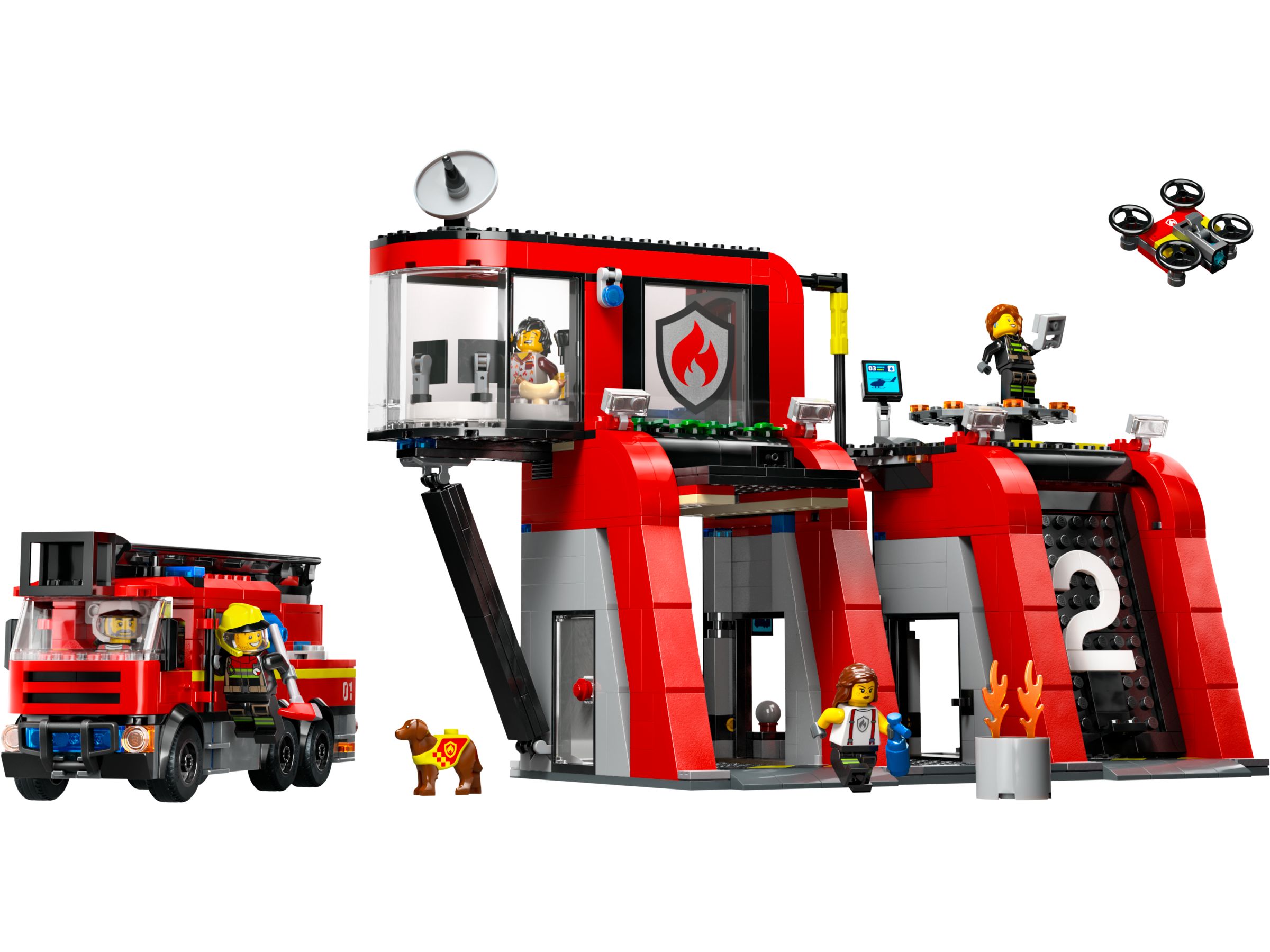 Feuerwache und Feuerwehrauto, +6 Jahre, 60414, Lego City