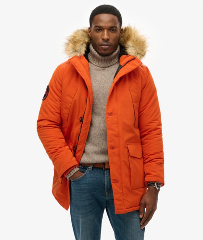 Superdry Herren Vintage Everest Parka A4 – gepolstert, Pureed Pumpkin, M