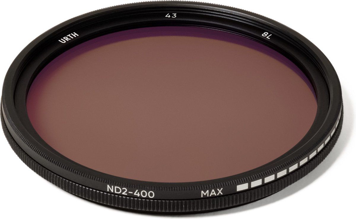 Urth 43 mm Variabler Graufilter ND2-400 (1-8.6 Stop) ND Filter