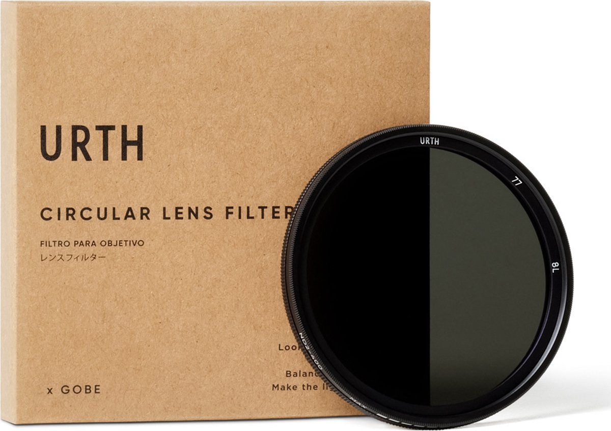 Urth 77 mm Variabler Graufilter ND2-400 (1-8.6 Stop) ND Filter