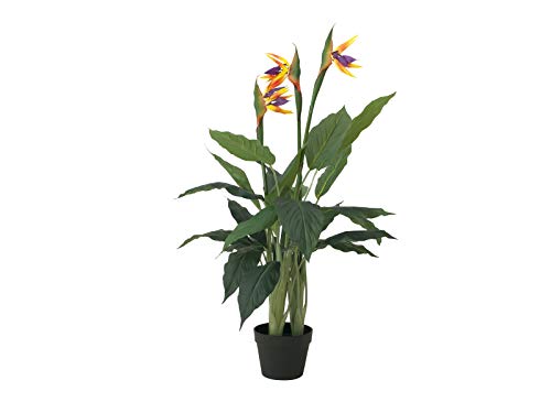 EUROPALMS Strelizie, Kunstpflanze, 90cm | Paradiesvogelblume aus hochwertigem PEVA