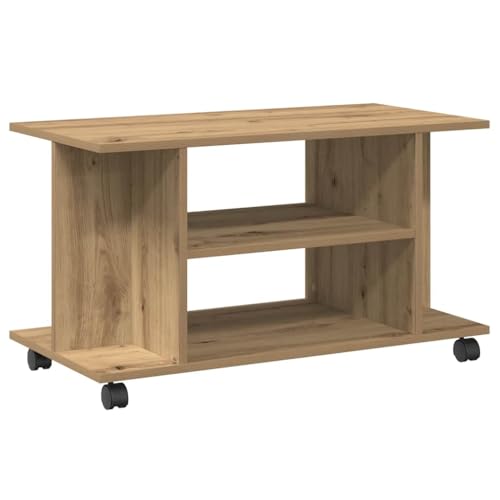 vidaXL TV-Regal mit Rollen Artisan-Eiche 80x40x45 cm Holzwerkstoff