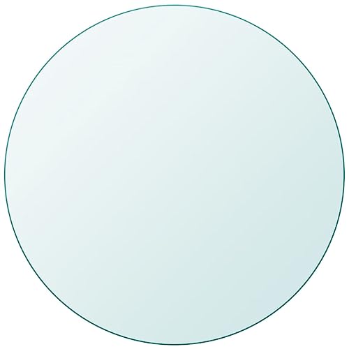 vidaXL Tischplatte Gehärtetes Glas Ø 800 mm Tisch Glasplatte Platte Esstisch