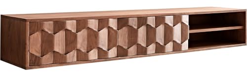 DELIFE TV-Board Fevo Akazie Braun 160 cm 2 Türen schwebend Lowboard