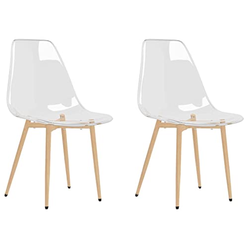 vidaXL Esszimmerstühle 2 Stk. Transparent PET