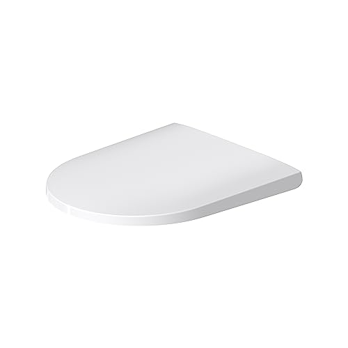 Duravit WC-Sitz D-Neo mit Absenkautomatik, Klobrille mit Quick-Release für einfache Montage, Toilettendeckel mit hochwertigen Edelstahlscharnieren, Urea-Duroplast, Weiß